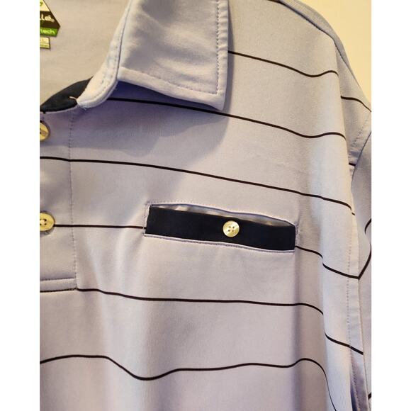 Bolle Golf Polo Shirt, Men's Size XXL Blue/Purple - Picture 3 of 6